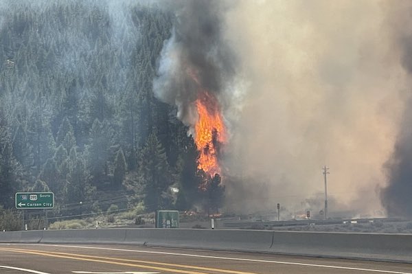 Rapidly Spreading Washoe Valley Fire Triggers Evacuations and Highway Closure